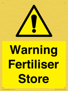 Warning Fertiliser Store